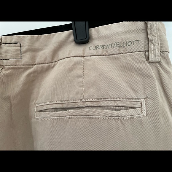 Light beige Current Elliot pants. 100% cotton. Size 28. Pockets front and back - Picture 1 of 3
